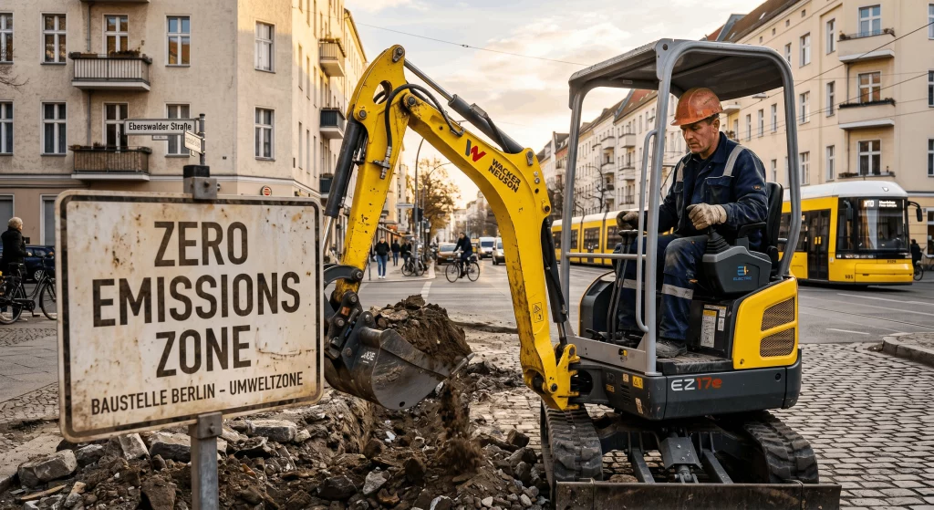 E-Bagger in Berliner Innenstadt